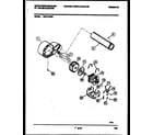 White-Westinghouse DE271KDW8 blower and drive parts diagram