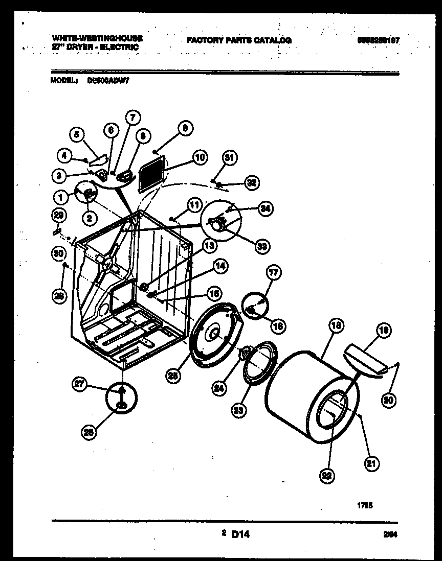 CABINET AND COMPONENT PARTS