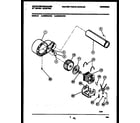 White-Westinghouse DE650ADW3 blower and drive parts diagram