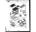 White-Westinghouse RT179NCW1 shelves and supports diagram