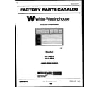 White-Westinghouse WAL103S1A2 front cover diagram