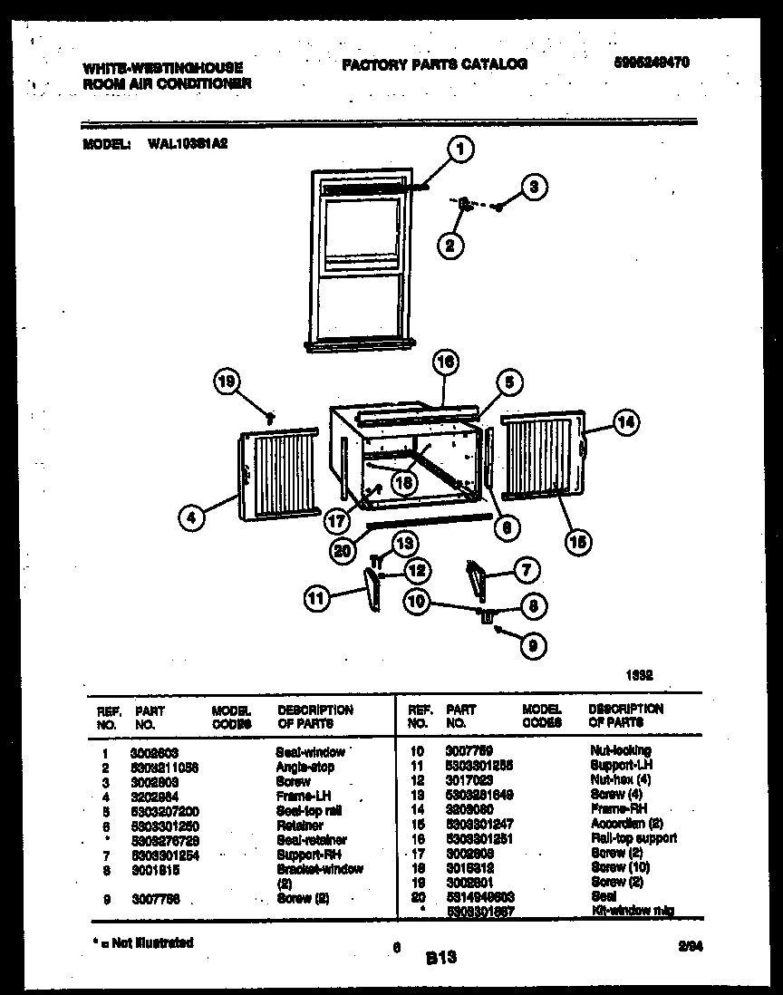 Cabinet and installation parts