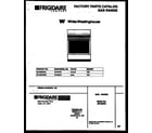 White-Westinghouse GF420RXW3 cover page diagram