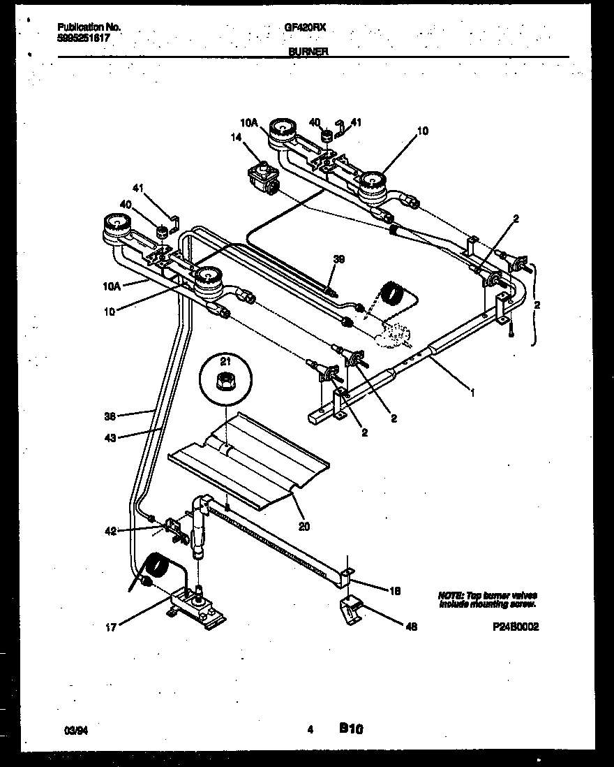 BURNER, MANIFOLD AND GAS CONTROL