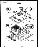 Cooktop and broiler drawer parts