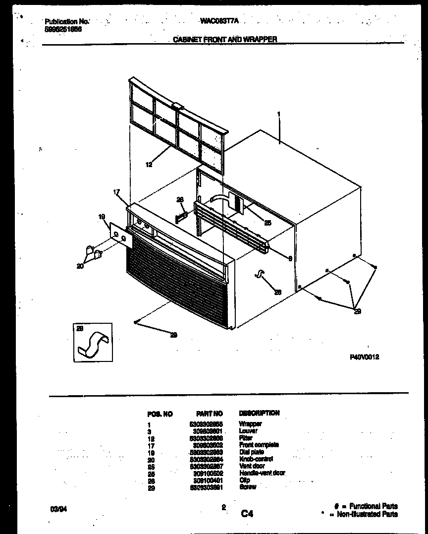 Cabinet front and wrapper