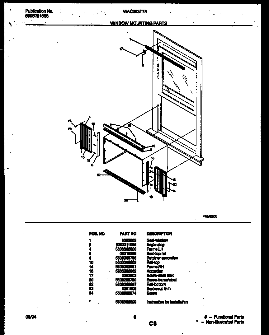 Window mounting parts
