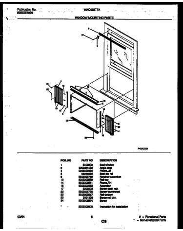 Window mounting parts
