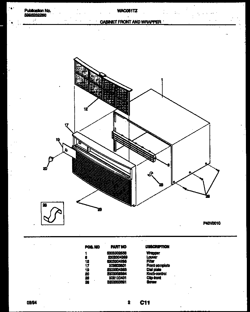 Cabinet front and wrapper