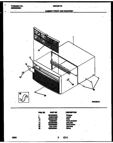 Cabinet front and wrapper