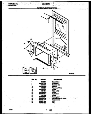 Window mounting parts