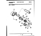 White-Westinghouse WDG646RBSW0 blower and drive parts diagram