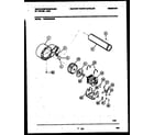 White-Westinghouse WDG336RBW0 blower and drive parts diagram