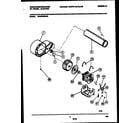 White-Westinghouse WDE216RBW0 blower and drive parts diagram