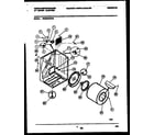 White-Westinghouse WDE336RBD0 cabinet and component parts diagram
