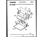White-Westinghouse WDE336RBW0 console and control parts diagram