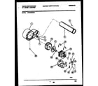 White-Westinghouse WDE336RBW0 blower and drive parts diagram