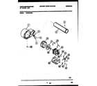 White-Westinghouse WDG446JBS1 blower and drive parts diagram