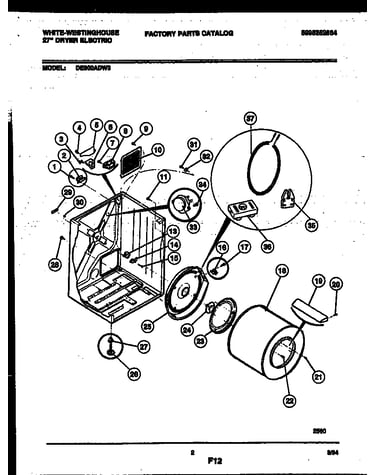 Cabinet and component parts