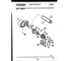White-Westinghouse DE600ADW3 blower and drive parts diagram