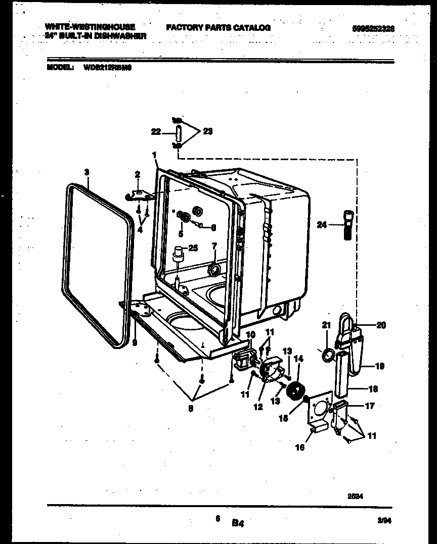 TUB AND FRAME PARTS