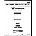 White-Westinghouse WDB632RBR0 cover sheet diagram