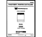 White-Westinghouse WDB632RBS0 cover sheet diagram
