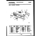 White-Westinghouse WDB632RBR0 console and control parts diagram