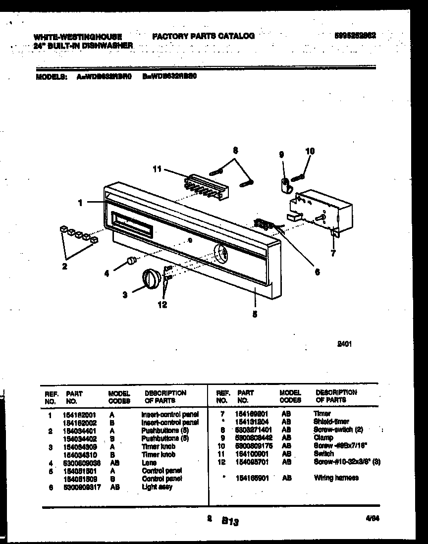 Console and control parts