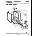 White-Westinghouse WDB632RBR0 tub and frame parts diagram
