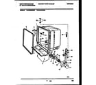 White-Westinghouse WDB632RBS0 tub and frame parts diagram