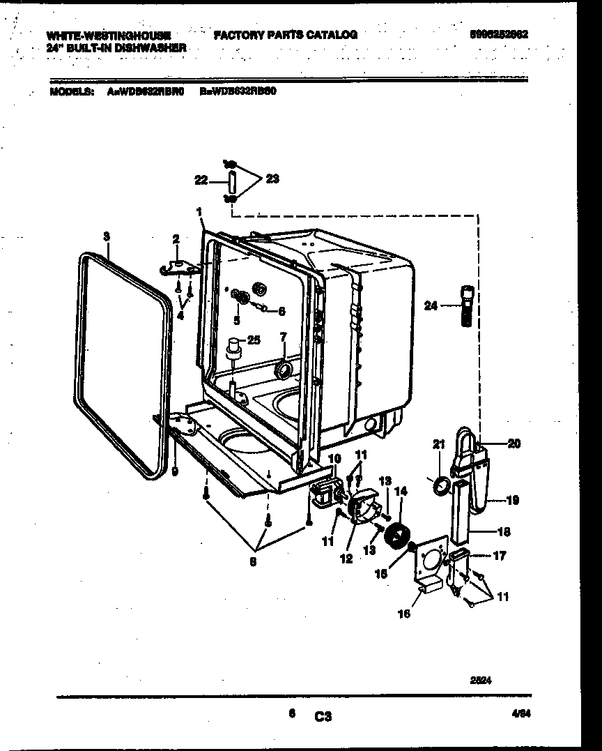 Tub and frame parts
