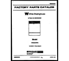 White-Westinghouse WDB222RBR0 cover sheet diagram