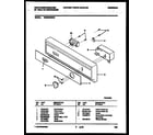 White-Westinghouse WDB222RBR0 console and control parts diagram