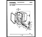 White-Westinghouse WDB222RBR0 tub and frame parts diagram