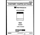 White-Westinghouse WDB662RBR0 cover sheet diagram