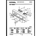 White-Westinghouse WDB662RBR0 console and control parts diagram