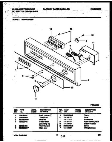 Console and control parts