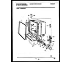 White-Westinghouse WDB662RBR0 tub and frame parts diagram