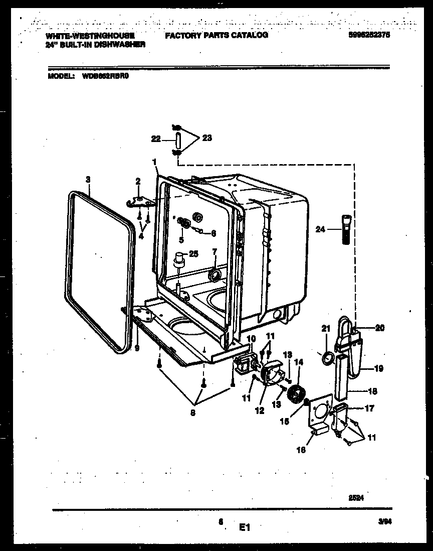 Tub and frame parts