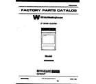 White-Westinghouse WDE546RBW0  diagram