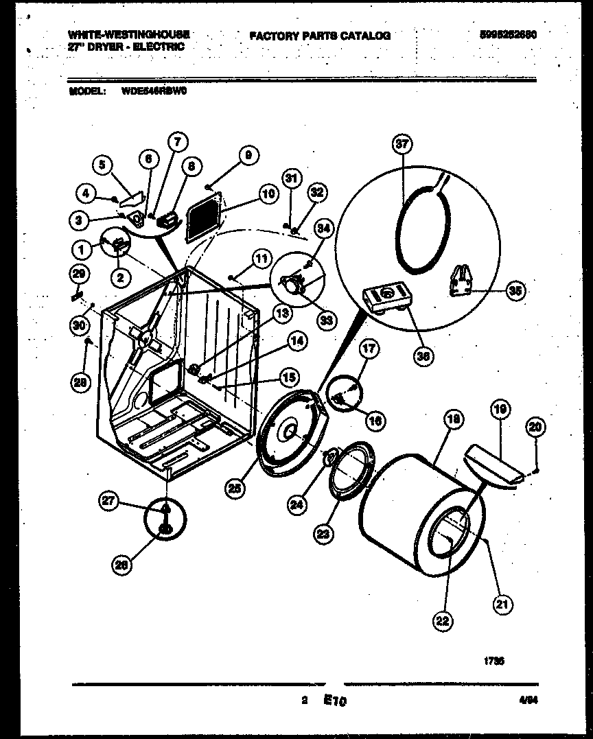 CABINET AND COMPONENT PARTS