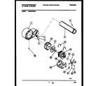 White-Westinghouse WDE546RBW0 blower and drive parts diagram