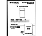 White-Westinghouse WRT18JRBW0 cover page diagram
