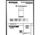 White-Westinghouse WRT17NRAW0 cover page diagram