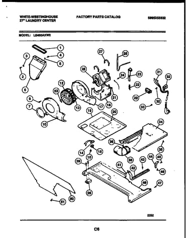 Motor, blower and cabinet parts
