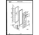 White-Westinghouse WRS22WRBD0 freezer door parts diagram