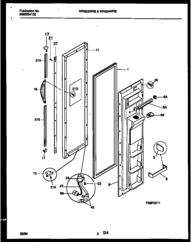 Freezer door parts