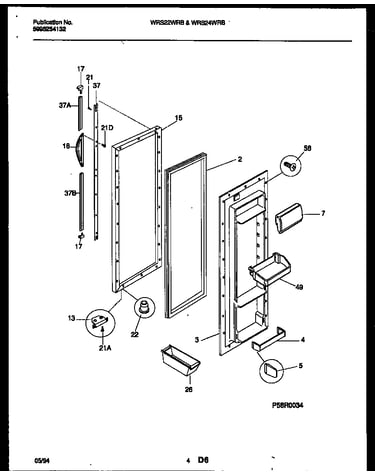 Refrigerator door parts