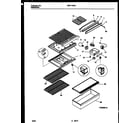 White-Westinghouse WRT14CGAW0 shelves and supports diagram